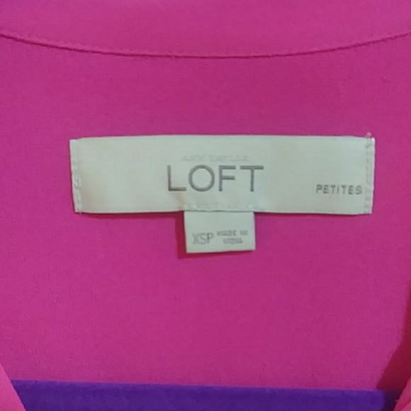 LOFT Hot Pink blouse - Picture 5 of 9